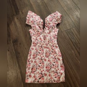 Oh Polly Puff Sleeve Floral Dress